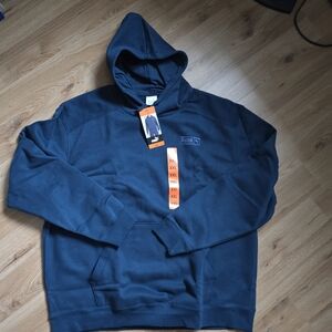 PUMA Men's Fleece Hoodie Kangaroo Pock BLUE XXL 2XL Pullover Sweatshirt Logo NEW